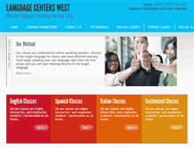 Tablet Screenshot of languagecenterswest.com